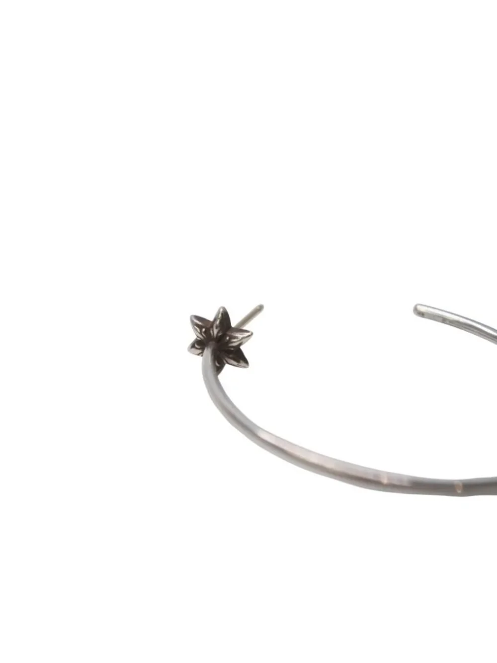 Chrome Hearts Hoop Cut Star Single Earrings 925 Sterling Silver